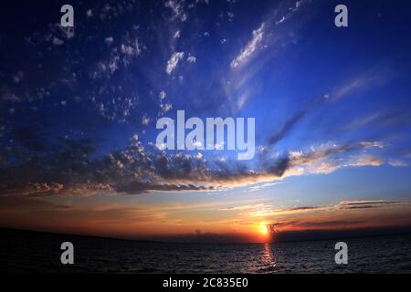 Sonnenuntergang Stony Brook Long Island New York Stockfoto
