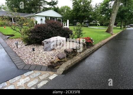 Vorstadthaus Long Island New York Stockfoto