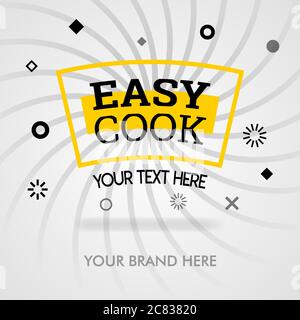 Einfache Kochmethoden. Einfache Kochrezept. amerikanische einfache Gericht Rezepte, einfache Kochkurs in amerika. Einfache Koch Cover-Buch. Kann für Anzeigen, Marketing foo sein Stock Vektor