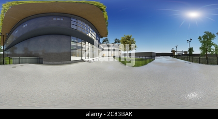 360 Grad Panorama Ansicht von Krankenhausdesign