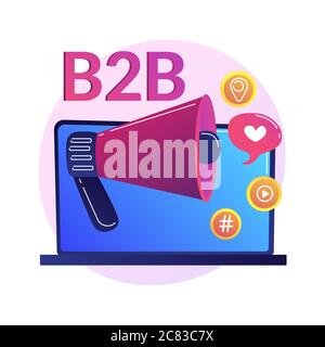 B2B Marketing Vektor Konzept Metapher Stock Vektor