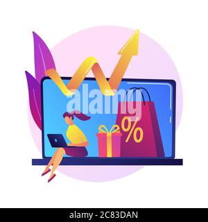 Einkaufskosten Vektor Konzept Metapher Stock Vektor