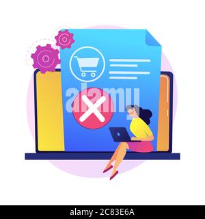 Entfernen von Waren aus Korb Vektor-Konzept Metapher. Stock Vektor