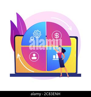 Ausgewogene Scorecard Vektor Konzept Metapher Stock Vektor