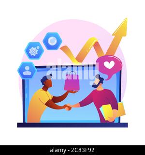 Vektor-Konzept für das Kundenbeziehungsmanagement – Metapher Stock Vektor