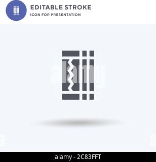 Kaugummi Icon Vektor, gefüllt flache Zeichen, solide Piktogramm isoliert auf weiß, Logo-Illustration. Kaugummi-Symbol für Präsentation. Stock Vektor