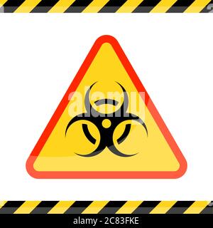 Das Warnsymbol für biologische Gefahr oder biologische Bedrohung. Warnzeichen des Virus. Gefahr Coronavirus Bio Gefahrensymbol. Vektorgrafik EPS10. Stock Vektor