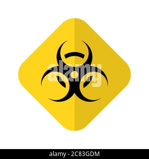 Warnsymbol für biologische Gefahr oder biologische Bedrohung. Warnzeichen des Virus. Gefahr Coronavirus Bio Gefahrensymbol. Vektorgrafik EPS10. Stock Vektor