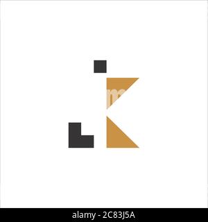 Anfangsbuchstabe jk Logo oder kj Logo Vektor Design Vorlage Stock Vektor