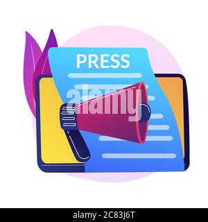 Massenmedien Vektor Konzept Metapher Stock Vektor