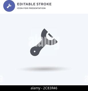 Peeler Icon Vektor, gefüllt flaches Zeichen, solides Piktogramm isoliert auf weiß, Logo-Illustration. Schälmaschine Symbol für Präsentation. Stock Vektor