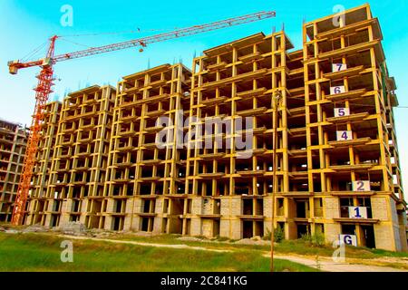 ahmedabad, Gujrat, Indien,- juni 2019 : Blick auf einen Neubau von großen Gebäuden in ahmedabad Stockfoto