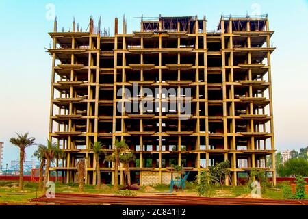 ahmedabad, Gujrat, Indien,- juni 2019 : Blick auf einen Neubau von großen Gebäuden in ahmedabad Stockfoto