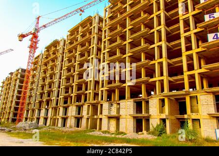 ahmedabad, Gujrat, Indien,- juni 2019 : Blick auf einen Neubau von großen Gebäuden in ahmedabad Stockfoto