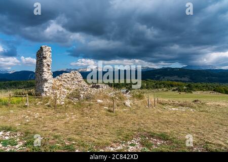 Die Mühlen von La Mure, Les Moulins du hameau de La Mure in Vassieux en Vercors, Frankreich in Europa Stockfoto