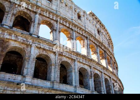 Teil des Kolosseums in Rom Italien Stockfoto