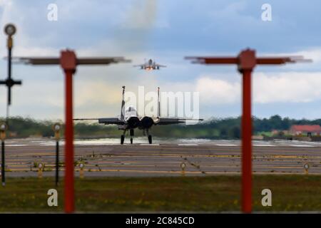 US Air Force F-15 Eagle Jet-Flugzeug Stockfoto