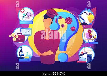 College Choice Konzept Vektor-Illustration Stock Vektor