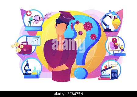 College Choice Konzept Vektor-Illustration Stock Vektor