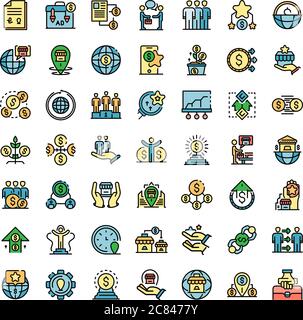 Franchise Symbole Vektor flach Stock Vektor