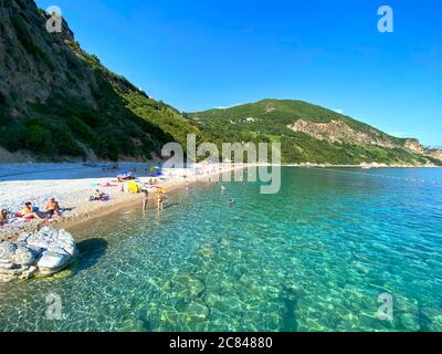 Jaz Beach, Budva, Montenegro Stockfoto