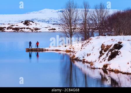 Myvatn-See, Nordisland, Island, Europa Stockfoto