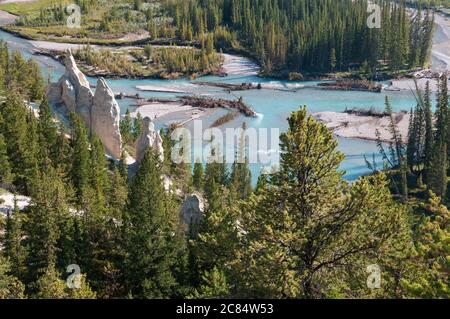 The Hoodoos, Banff, Alberta, Kanada. Stockfoto