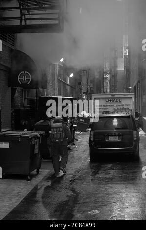 Downtown Chicago im Winter Stockfoto