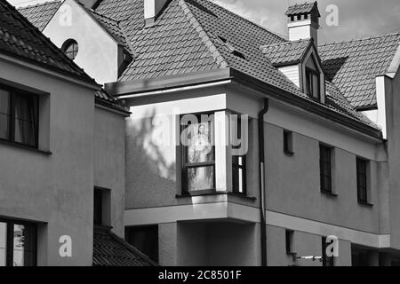 Gott an den Fenstern, Danzig Brzeno, Polen. Stockfoto