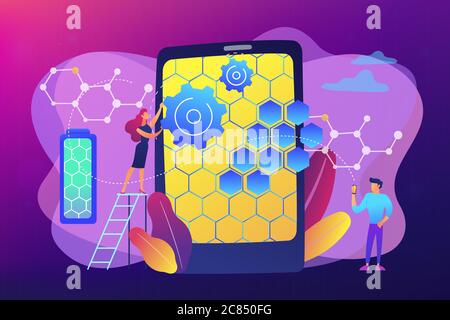 Graphene Technologien Konzept Vektor Illustration. Stock Vektor