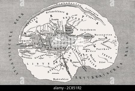 Weltkarte Von Herodot Stockfotografie - Alamy Weltkarte Von Herodot Stockfotografie - Alamy