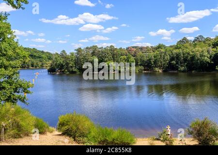 Frankreich, Yonne, Regionaler Naturpark von Morvan, Marigny l'Eglise, Lac de Crescent // Frankreich, Yonne (89), Parc naturel régional du Morvan, Marigny-l'Ég Stockfoto