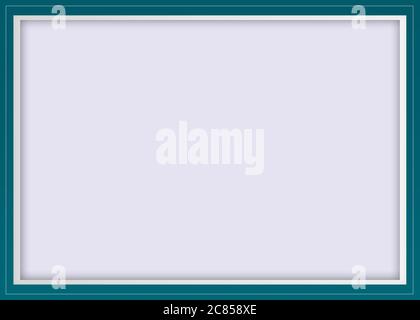 Moderner Blankrahmen in Blau und Weiß für Social Media, PhotoFrame, Poster, Banner, Einladung und Grußkarte. Stockfoto