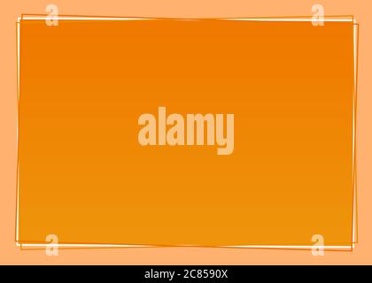 Moderner Leerer Orange Gradient Frame Auf Weichem Hintergrund-Für Social Media, Poster, Banner, Einladung & Grußkarte. Stockfoto
