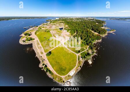 Luftaufnahme des Katariina Seaside Park, Kotka, Finnland Stockfoto
