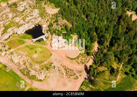 Luftaufnahme des Katariina Seaside Park, Kotka, Finnland Stockfoto