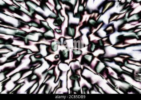 Zoom Burst visuellen Effekt Hintergrund der abstrakten digitalen Würfel Computergrafik Stockfoto