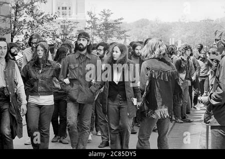 Anti-war-Demonstranten, 14. St. März zum Justizministerium, Washington, D.C., USA, Warren K. Leffler, 4. Mai 1971 Stockfoto