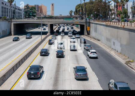 Blick auf den Santa Ana Freeway, Los Angeles Stockfoto