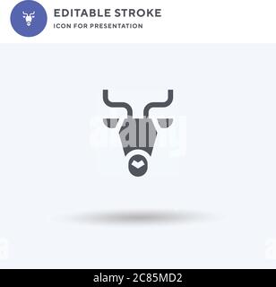 Impala Icon Vektor, gefülltes flaches Zeichen, solides Piktogramm isoliert auf weiß, Logo Illustration. Impala-Symbol für die Präsentation. Stock Vektor