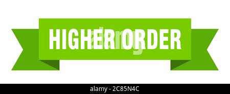 Band höherer Ordnung. Banner höherer Ordnung Papierband Stock Vektor