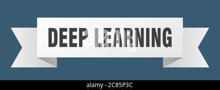 Deep Learning Band. Deep Learning Papier Band Banner Zeichen Stock Vektor
