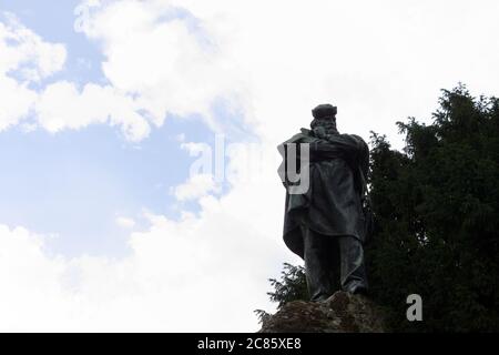 Italienischer Held Giuseppe Garibaldi Statue Copyspace Stockfoto