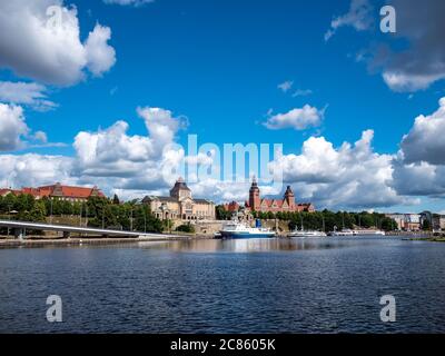 Blick über Stettin an der oder in Polen Stockfoto