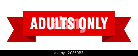 Band nur für Erwachsene. Banner-Schild nur für Erwachsene Stock Vektor