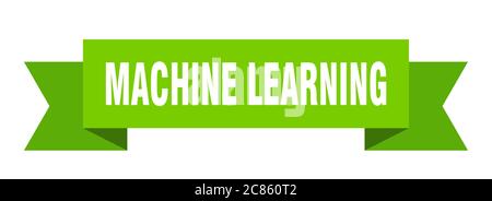 Machine Learning Band. Machine Learning Papierband Banner-Zeichen Stock Vektor