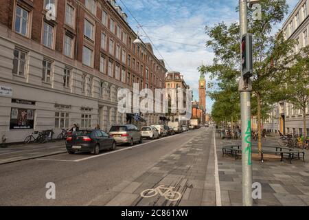 Die Vester Voldgade in Kopenhagen, Dänemark Stockfoto