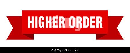 Band höherer Ordnung. Banner höherer Ordnung Papierband Stock Vektor