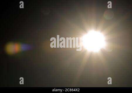 Abstract sun Burst mit Digital lens flare Hintergrund