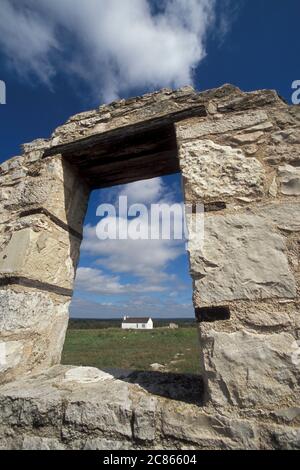 Menard County Texas USA, Oktober 2005: Fort McKavett, seit langem verlassener Posten der US-Armee aus der Zeit der 1850er Jahre in Central Texas, heute State Historical Park. ©Bob Daemmrich Stockfoto